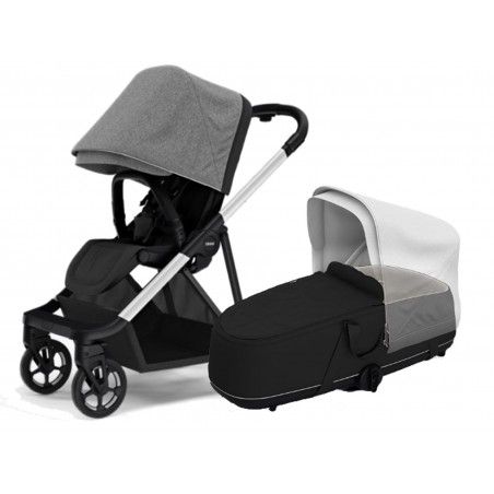 Pack Coche THULE Shine Grey Melange + Bassinet
