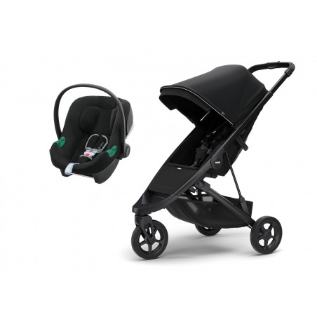 Coche Thule Spring Black + Silla Auto Cybex Nido Aton B2 I-Size