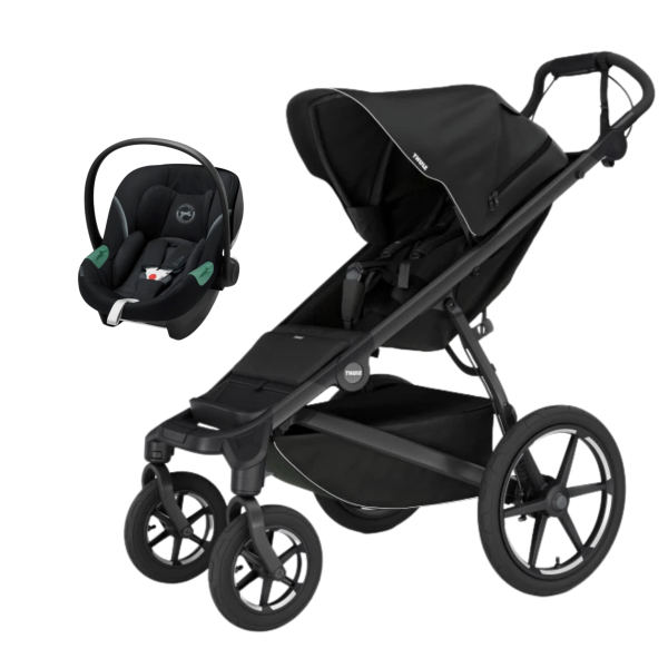 Coche Thule Urban Glide 4 Black + Silla Auto Cybex Nido Aton B2 I-Size