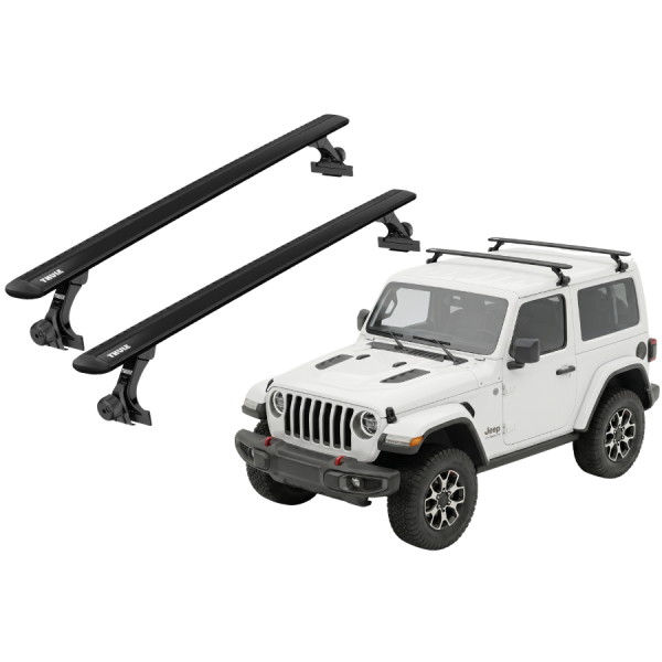 Barras Thule JEEP Wrangler 86- LL / Wingbar Evo Black