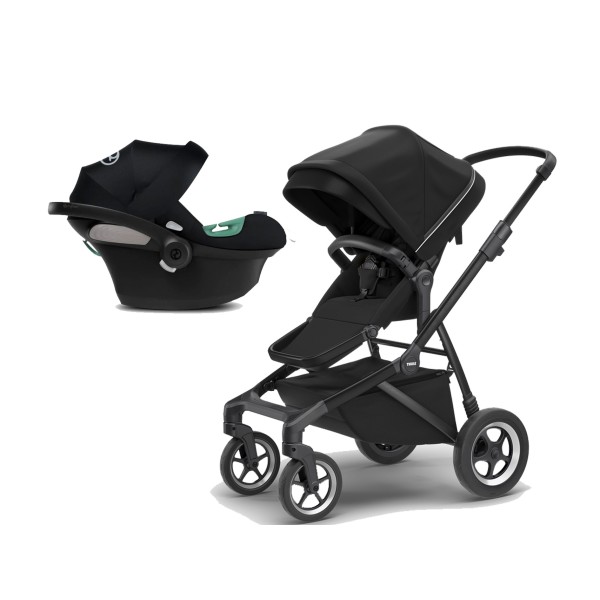 Pack Coche Thule Sleek Midnight Black on Black + Silla Auto Cybex Aton5